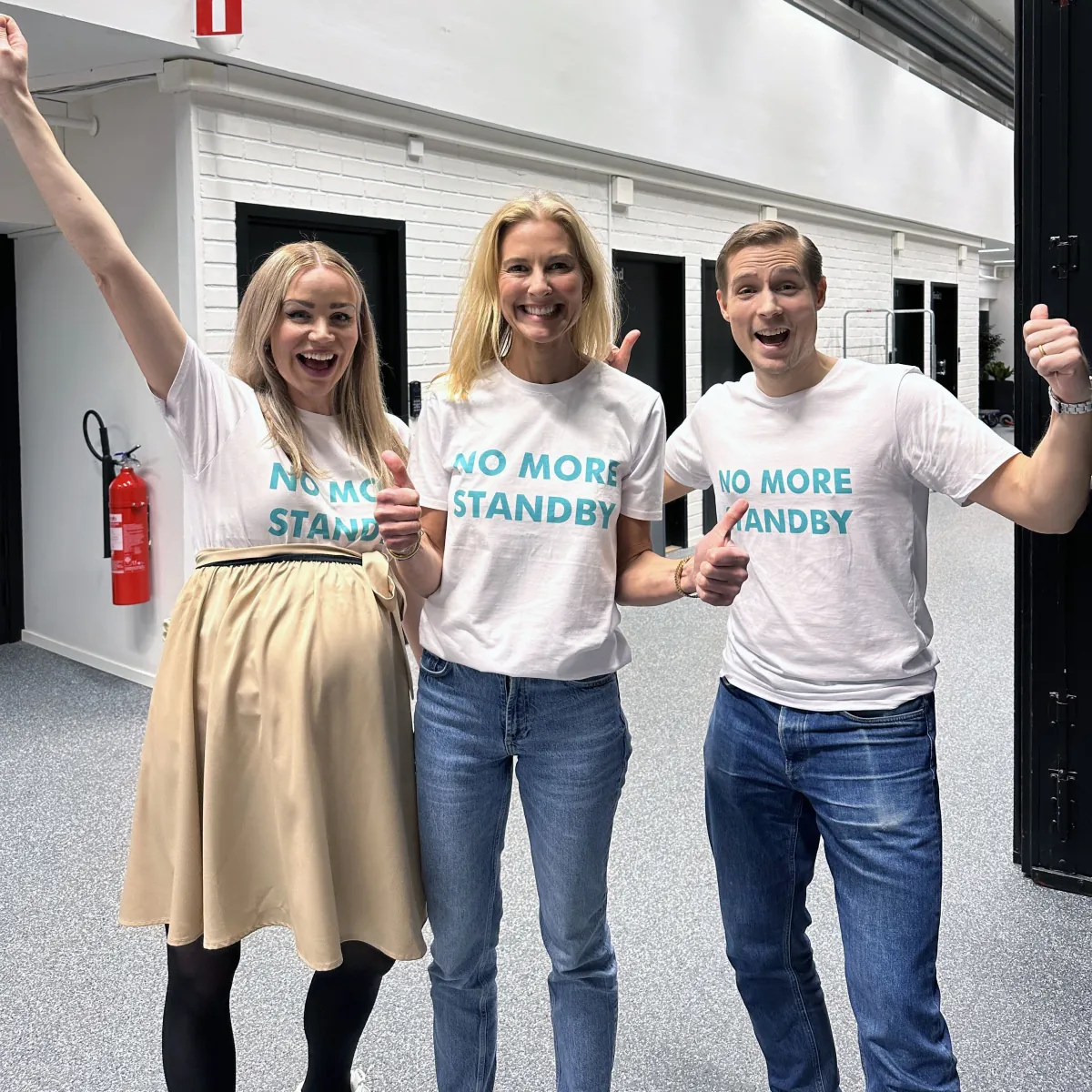 Flowby’s founders on the set of SVT’s Draknästet