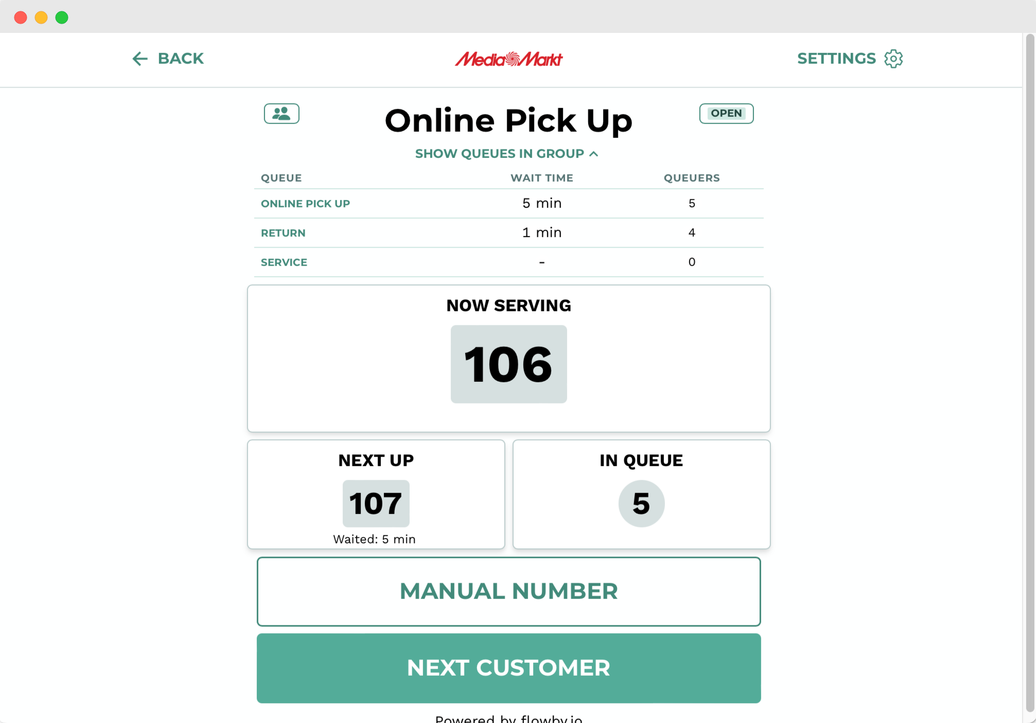 Flowby admin panel for managing stores and users